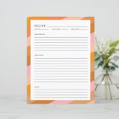 Minimalistisch recept pagina Letter-formaat kleurr (Staand voorkant)