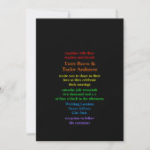 Minimalistisch regenboogkleurig lettertype kaart (Voorkant)