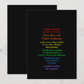 Minimalistisch regenboogkleurig lettertype kaart (Voorkant / Achterkant)