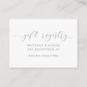 Minimalistisch register van Elegant Script Wedding Informatiekaartje (Voorkant)