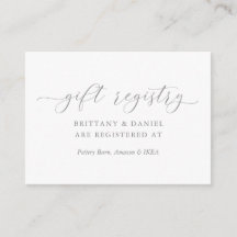 Minimalistisch register van Elegant Script Wedding
