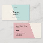 Minimalistisch reinigingspastel (standaard) Visite Visitekaartje (Voorkant / Achterkant)