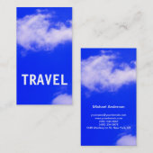 Minimalistisch reizen met blauwe hemel visitekaartje (Voorkant / Achterkant)