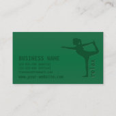 Minimalistisch Relax Green Yoga Instructor Visitekaartje (Achterkant)