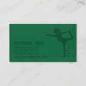 Minimalistisch Relax Green Yoga Instructor Visitekaartje (Achterkant)