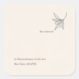 Minimalistisch Religieus Aandenken Vierkante Sticker