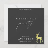 Minimalistisch Rendier Corporate Kerstfeest Kaart (Voorkant)