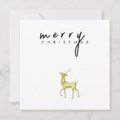 Minimalistisch rendier Vrolijk Kerstfeest Bedrijf Feestdagenkaart (Voorkant)