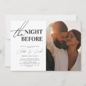 Minimalistisch repetitie diner de avond ervoor kaart (Voorkant)