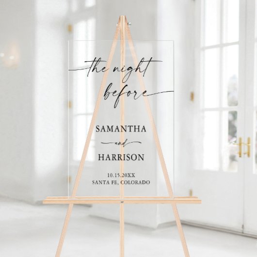 Minimalistisch repetitie diner Elegant welkom Acryl Bord