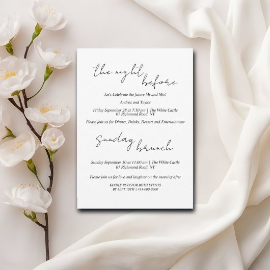 Minimalistisch repetitiediner en zondagsbrunch kaart