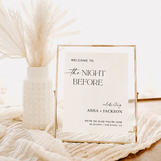 Minimalistisch repetitief Welkomstteken Poster bin