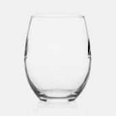 Minimalistisch restaurantlogo wijnglas zonder voet (Rechts)