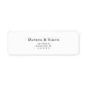 Minimalistisch retouradres etiket (Voorkant)