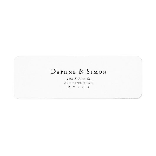 Minimalistisch retouradres etiket (Voorkant)