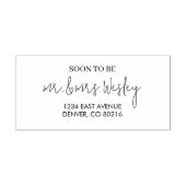 Minimalistisch retouradres in zwart-wit  zelfinktende stempel (Design)