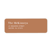 Minimalistisch retouradres roesten etiket (Voorkant)