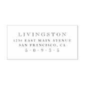 Minimalistisch retouradres stijlfamilie rubberstempel (Afrduk)