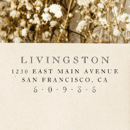 Minimalistisch  retouradres stijlfamilie zelfinktende stempel