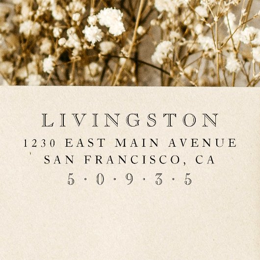 Minimalistisch  retouradres stijlfamilie  zelfinktende stempel