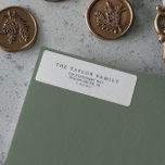 Minimalistisch retouradres van de Typografische fa Etiket<br><div class="desc">Deze minimalistische typografische familiereleadreslabels zijn perfect voor een eenvoudige bruiloft. Het moderne romantische ontwerp kenmerkt klassieke zwarte en witte typografie. in elke kleur. Houd het ontwerp eenvoudig en elegant, zoals het is, of personaliseer het door uw eigen grafiek en kunstwerk toe te voegen. Deze etiketten kunnen voor de kaarten van...</div>