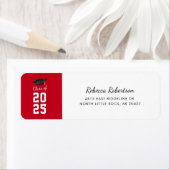 Minimalistisch retouradres voor afstuderen script etiket (Insitu)