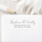 Minimalistisch retouradres voor bruiloft etiket (Insitu)