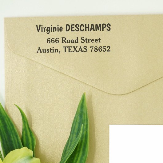 Minimalistisch retouradres Zelfinkkend stempel