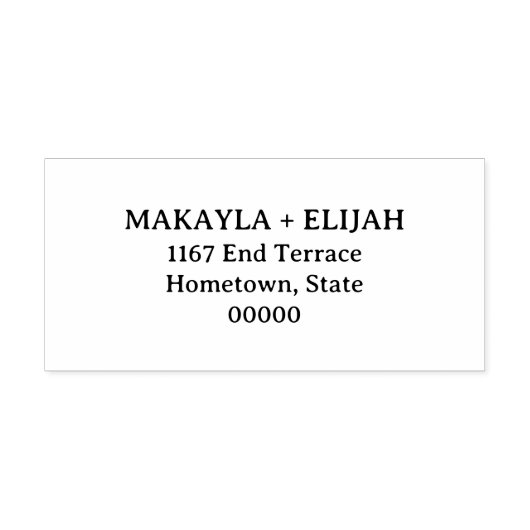 Minimalistisch retouradres zelfinktende stempel (Design)