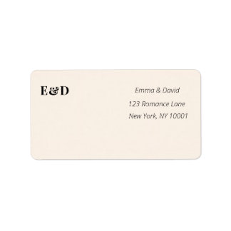 Minimalistisch retouradreslabel etiket