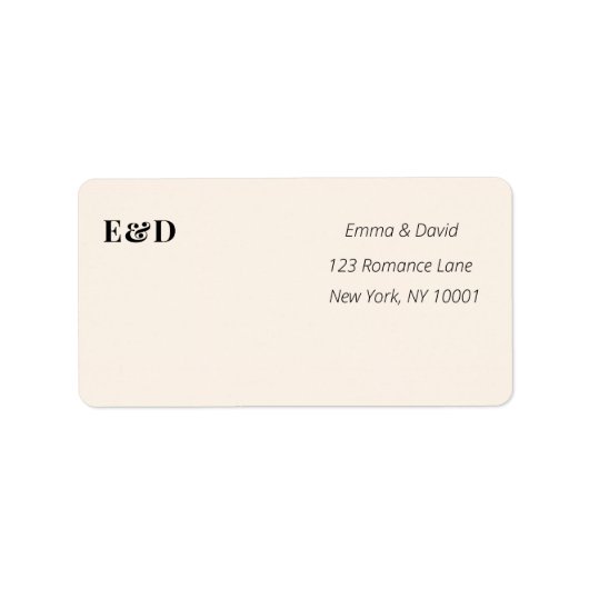 Minimalistisch retouradreslabel etiket (Voorkant)