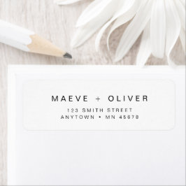 Minimalistisch retouradreslabel modern eenvoudig etiket