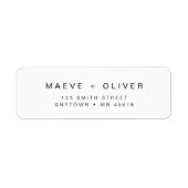 Minimalistisch retouradreslabel modern eenvoudig etiket (Voorkant)