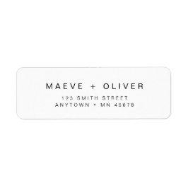 Minimalistisch retouradreslabel modern eenvoudig etiket