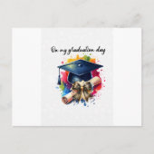  minimalistisch retro Afstuderen ontwerp - pers Briefkaart (Voorkant)