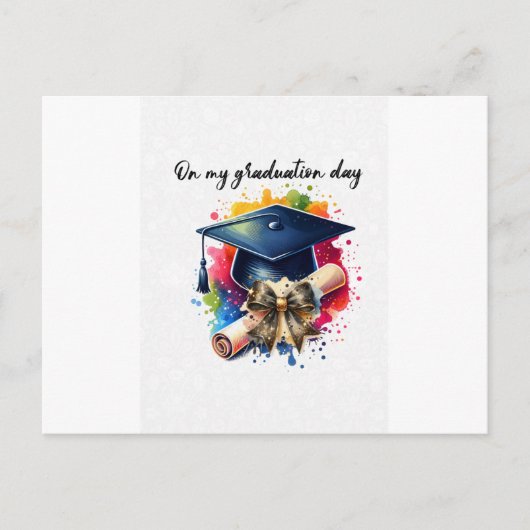  minimalistisch retro Afstuderen ontwerp - pers Briefkaart (Voorkant)