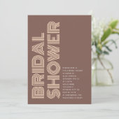 Minimalistisch Retro Bold Terracotta Vrijgezellenf Kaart (Staand voorkant)