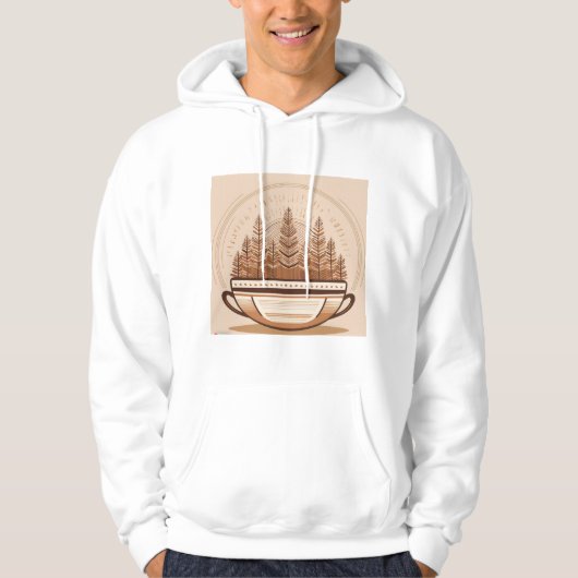 "Minimalistisch Retro Coffee Mok Design – Tijdloos Hoodie (Voorkant)