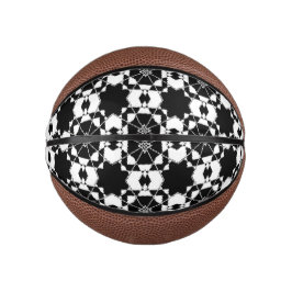Minimalistisch retro dambordpatroon – Monochroom o Basketbal