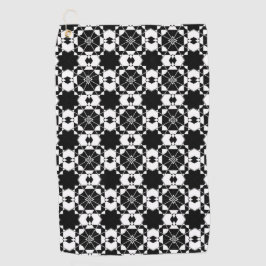 Minimalistisch retro dambordpatroon – monochroom o golfhanddoek