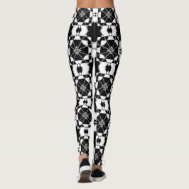 Minimalistisch retro dambordpatroon – Monochroom o Leggings