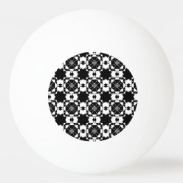 Minimalistisch retro dambordpatroon – monochroom o pingpongbal