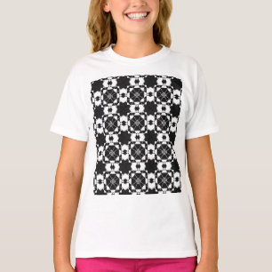 Minimalistisch retro dambordpatroon – Monochroom o T-shirt