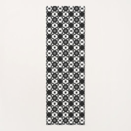 Minimalistisch retro dambordpatroon – monochroom o yogamat