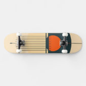 Minimalistisch retro grafisch ontwerp persoonlijk skateboard (Horizontaal)