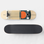 Minimalistisch retro grafisch ontwerp persoonlijk skateboard (Horizontaal)