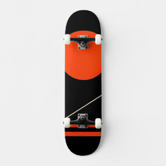 Minimalistisch retro grafisch ontwerp persoonlijk skateboard