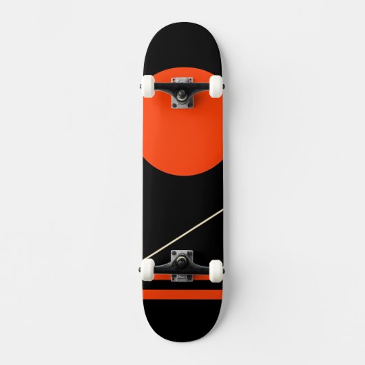 Minimalistisch retro grafisch ontwerp persoonlijk skateboard (Voorkant)