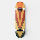 Minimalistisch retro grafisch ontwerp persoonlijk skateboard (Voorkant)