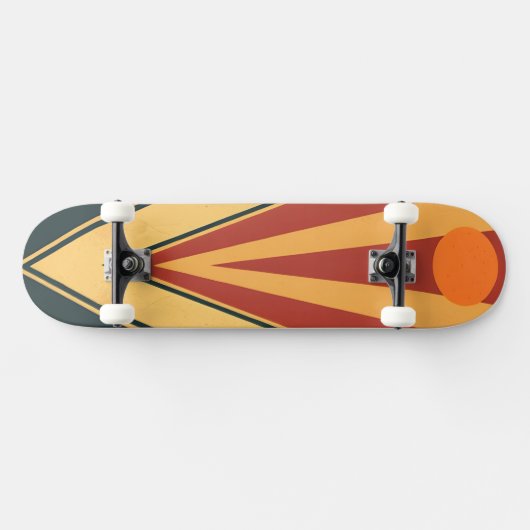 Minimalistisch retro grafisch ontwerp persoonlijk skateboard (Horizontaal)